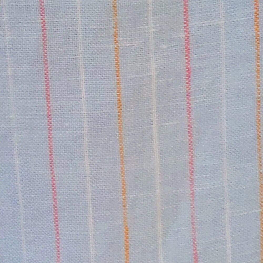 Brooks Brothers 346 Men's Large 100% Linen Striped Button Down Shirt Blue Beachy - Picture 3 of 9